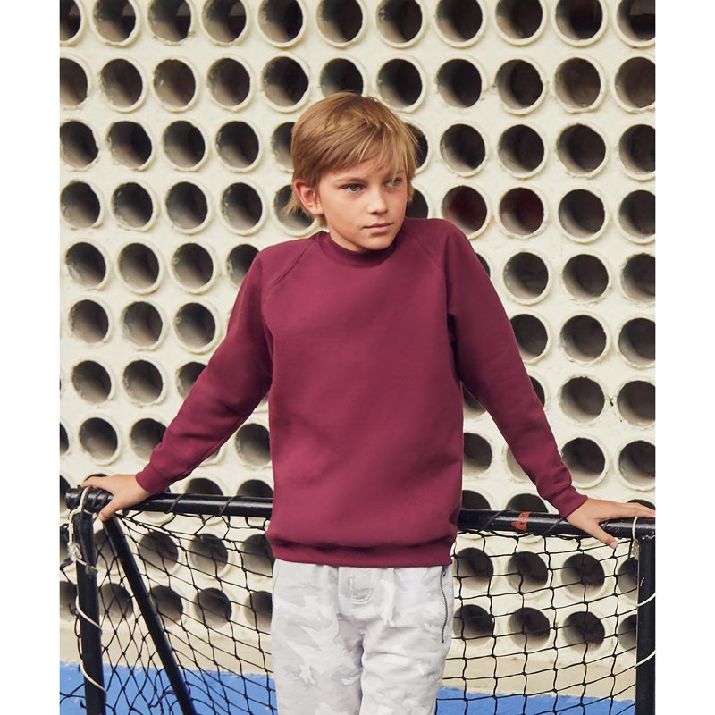 Kids classic raglan sweatshirt - Burgundy 3/4 Years